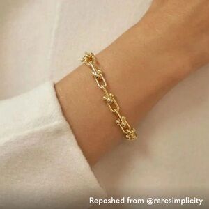18k 925 Chic Gold U Link Bracelet